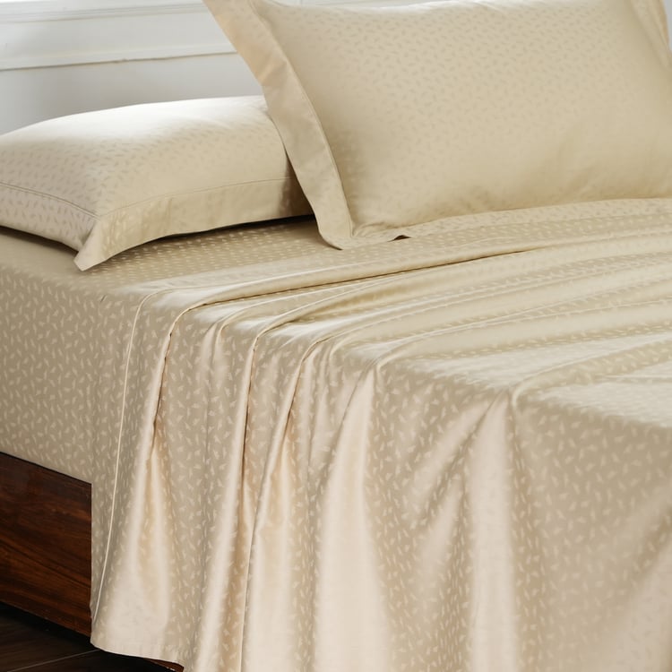 MASPAR Leaf Cotton 300TC Jacquard 3Pcs Super King Bedsheet Set