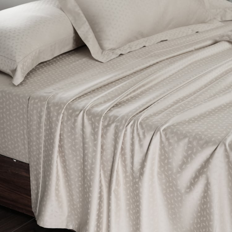 MASPAR Leaf Cotton 300TC Jacquard 3Pcs Super King Bedsheet Set