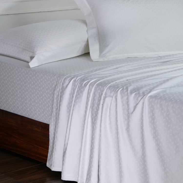 MASPAR Leaf Cotton 300TC Jacquard 3Pcs Super King Bedsheet Set