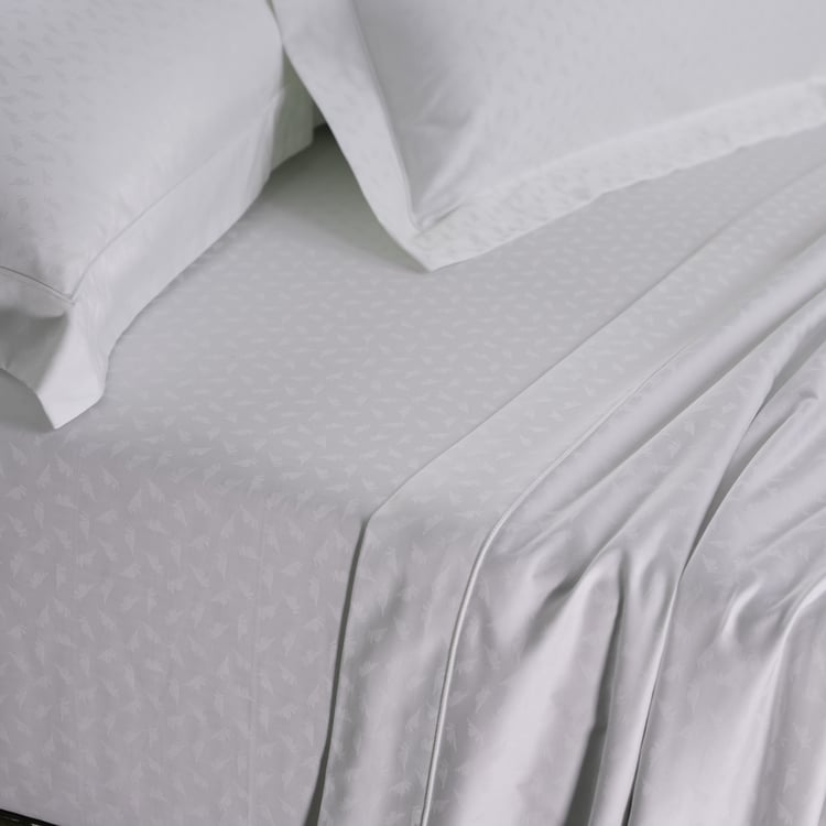 MASPAR Leaf Cotton 300TC Jacquard 3Pcs Super King Bedsheet Set