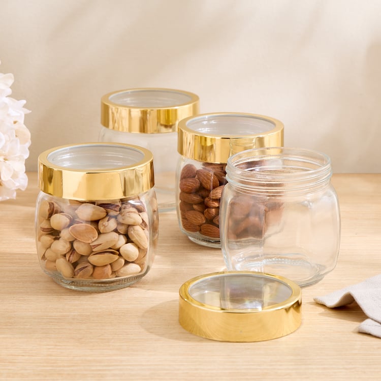 Corsica Pride Set of 4 Glass Storage Jars - 400ml