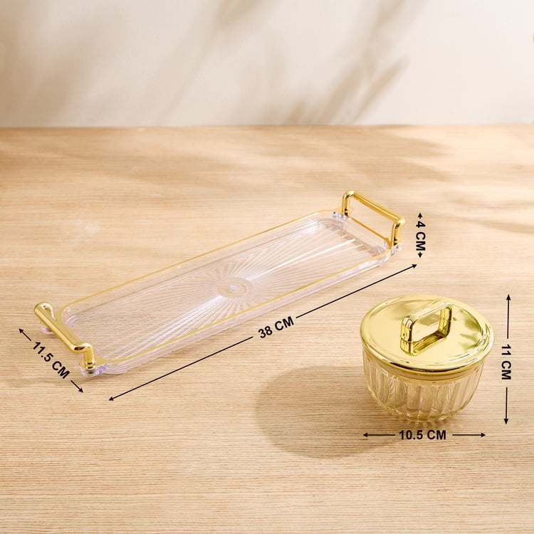 Corsica Pride 4Pcs Glass Serving Set