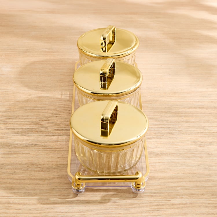 Corsica Pride 4Pcs Glass Serving Set