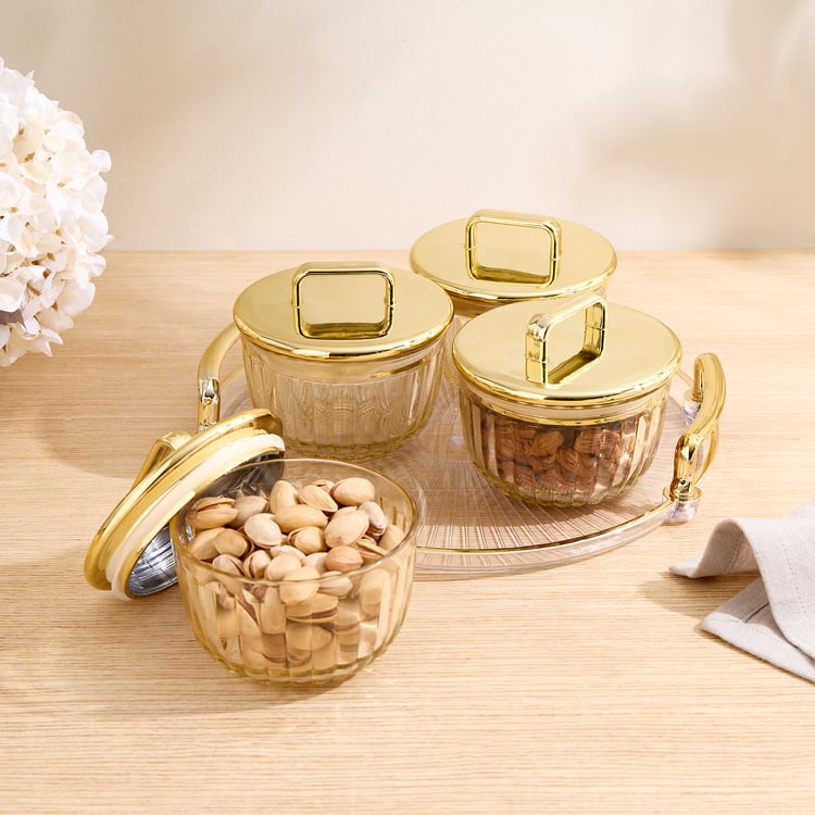 Corsica Pride 5Pcs Glass Serving Set