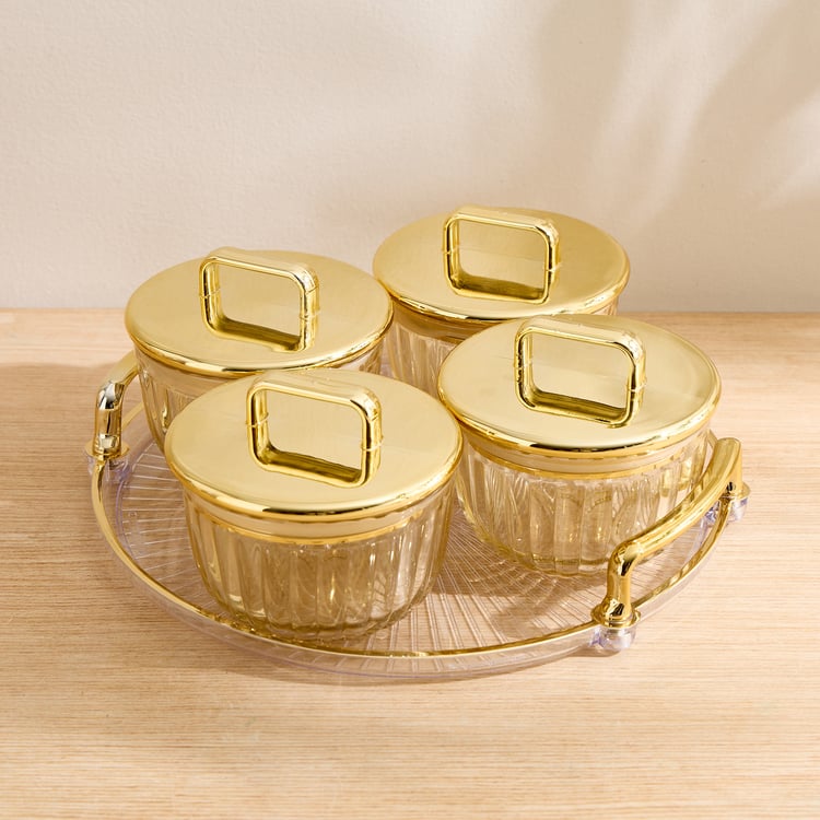 Corsica Pride 5Pcs Glass Serving Set