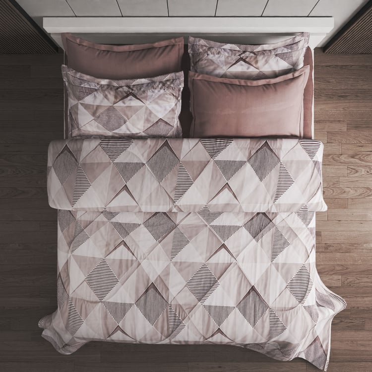 Athena Echocore 6Pcs Geometric Print Double Bed-In-A-Bag Set