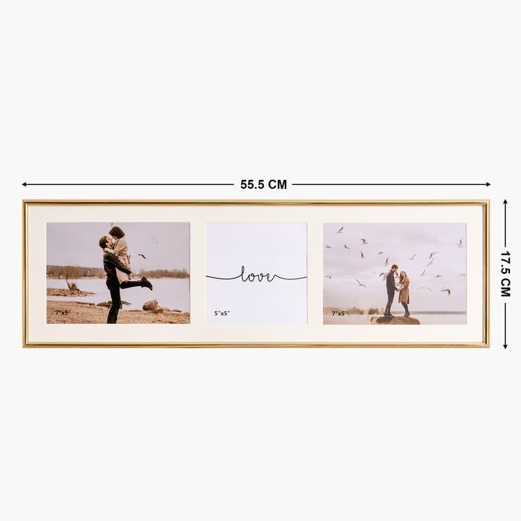 Sepia Allure Collage 3-Photo Frame - 55.5x17.5cm