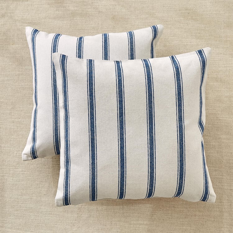 Pacific Halo Wander Set of 2 Striped Cushion Covers - 40x40cm