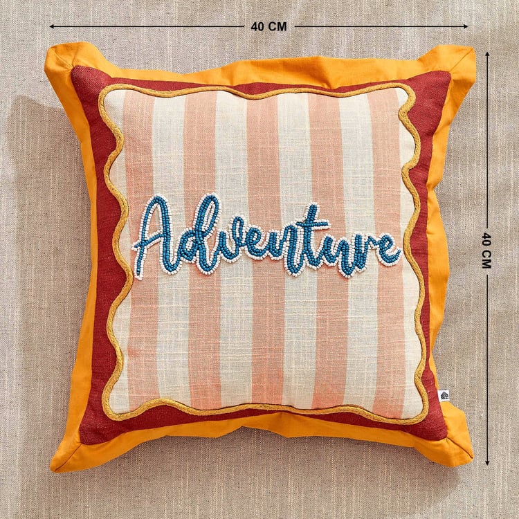 Glance Adventure Embellished Filled Cushion - 40x40cm
