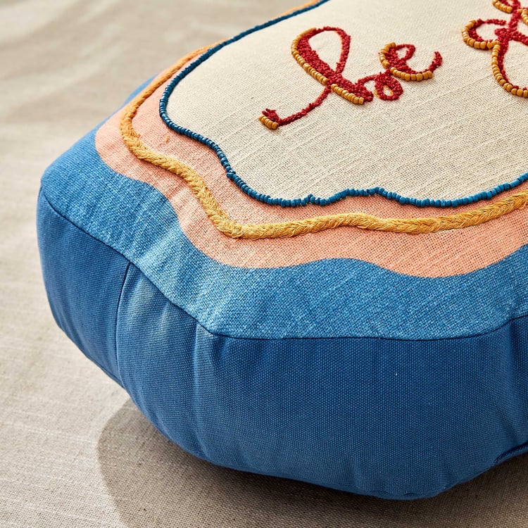 Glance Be Grateful Embellished Filled Cushion - 50x35cm