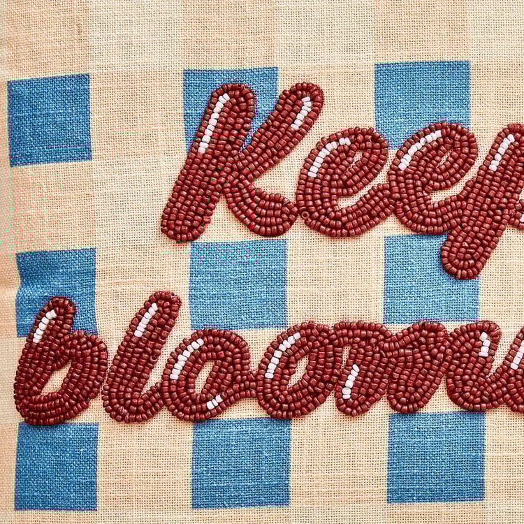 Glance Blooming Embellished Filled Cushion - 40x40cm