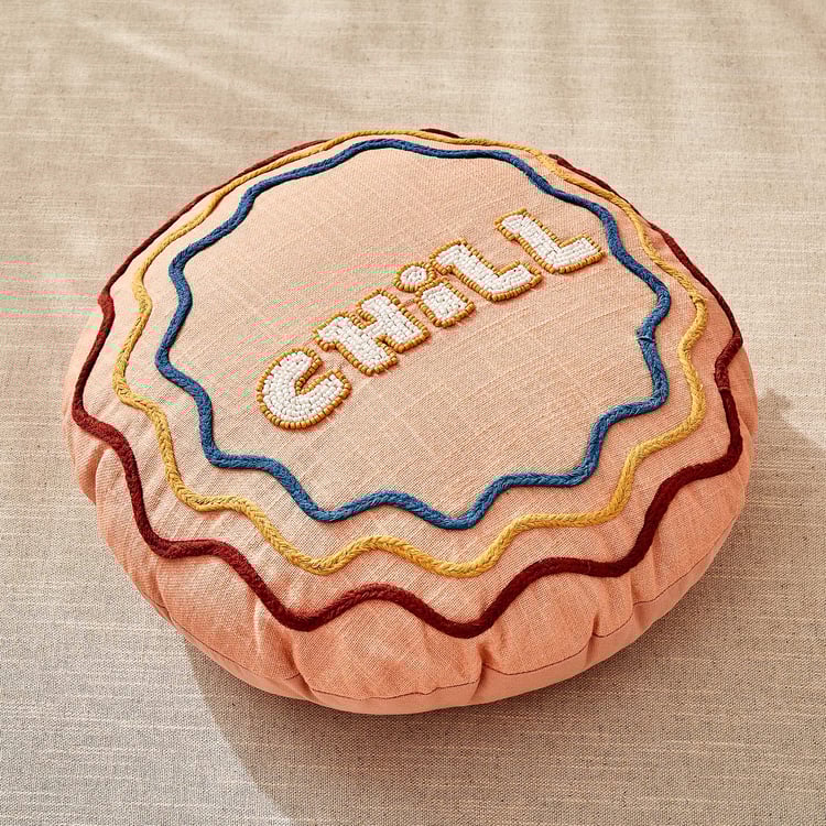 Glance Chill Embellished Filled Cushion - 40x40cm