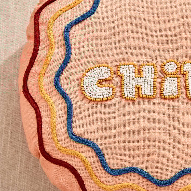 Glance Chill Embellished Filled Cushion - 40x40cm