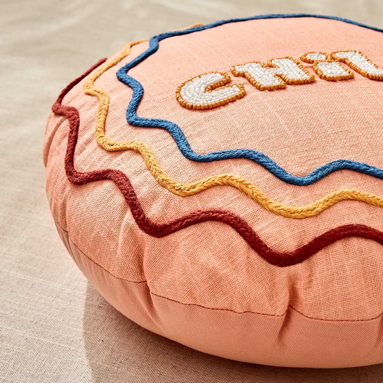 Glance Chill Embellished Filled Cushion - 40x40cm