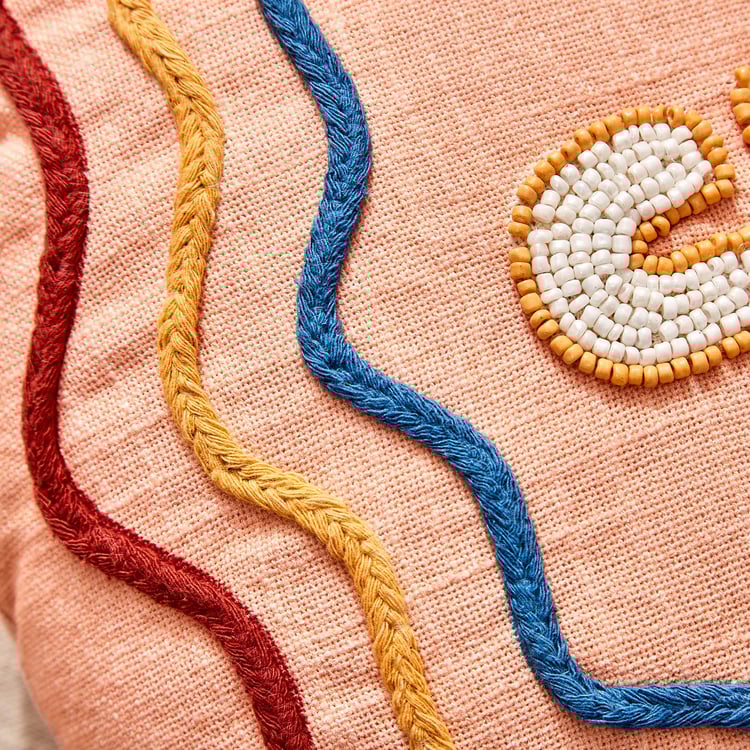 Glance Chill Embellished Filled Cushion - 40x40cm