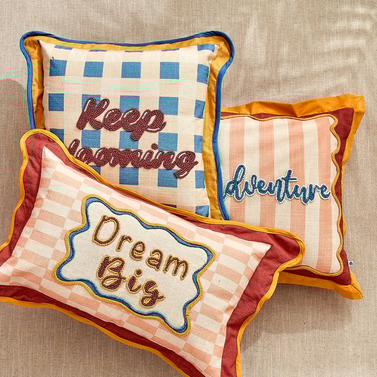 Glance Dream Big Embellished Filled Cushion - 50x30cm
