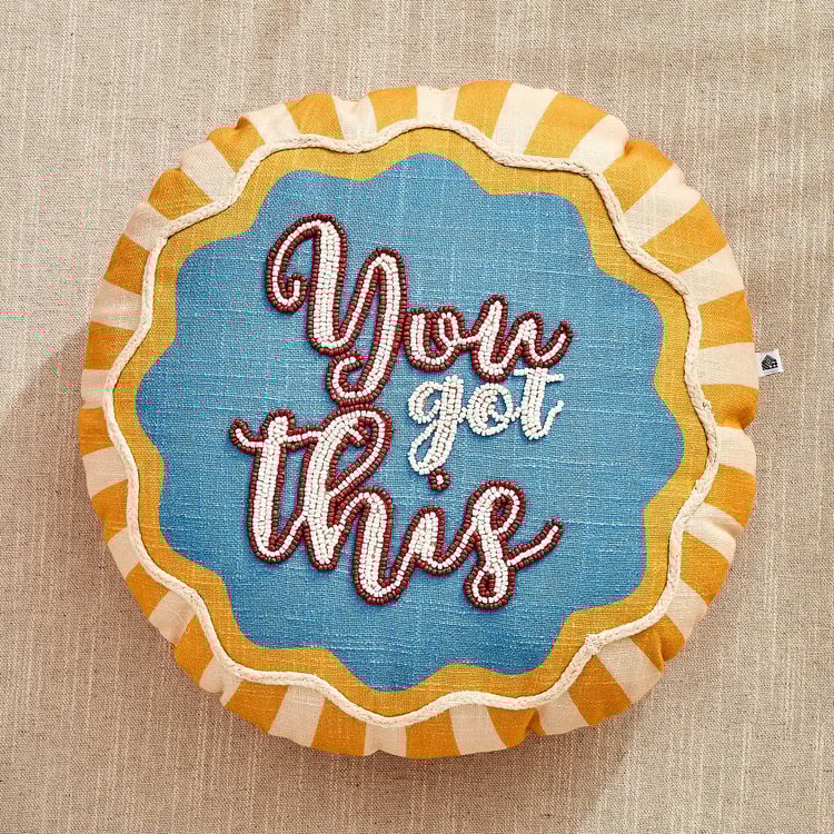 Glance You Got This Beaded Filled Cushion - 40x40cm