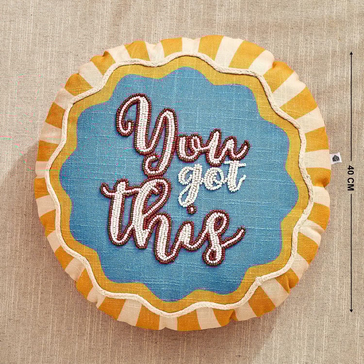 Glance You Got This Beaded Filled Cushion - 40x40cm