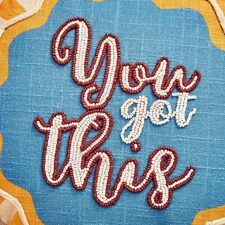 Glance You Got This Beaded Filled Cushion - 40x40cm