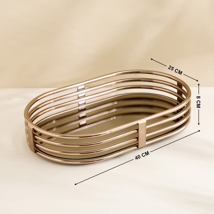 Monalisa Steel Decorative Mirror Tray