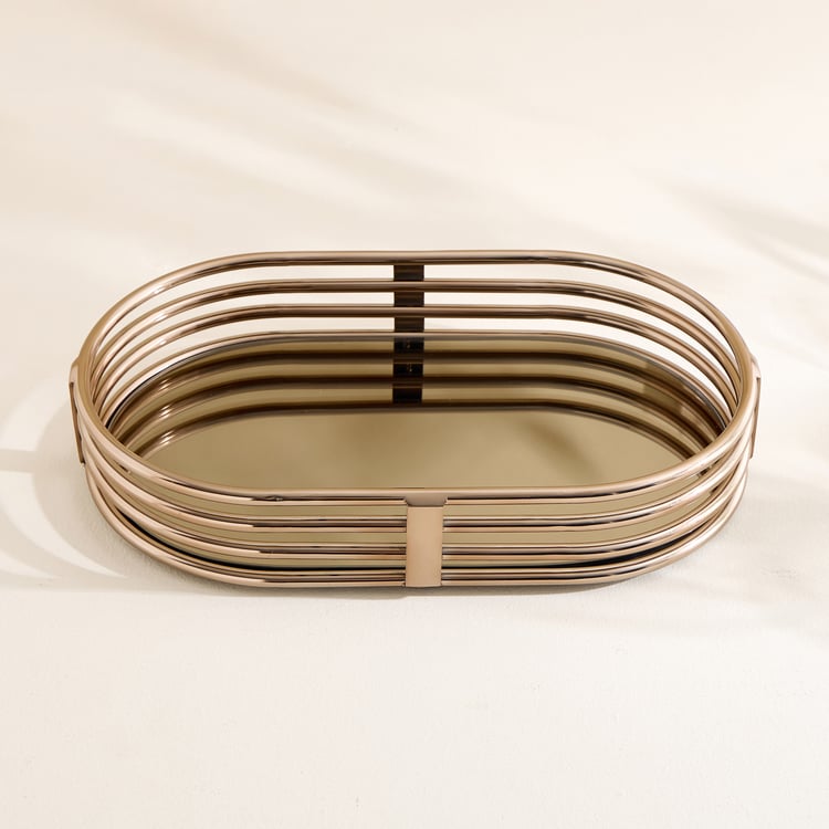 Monalisa Steel Decorative Mirror Tray