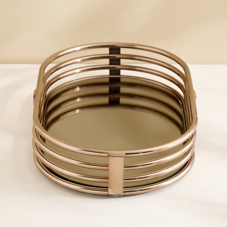 Monalisa Steel Decorative Mirror Tray