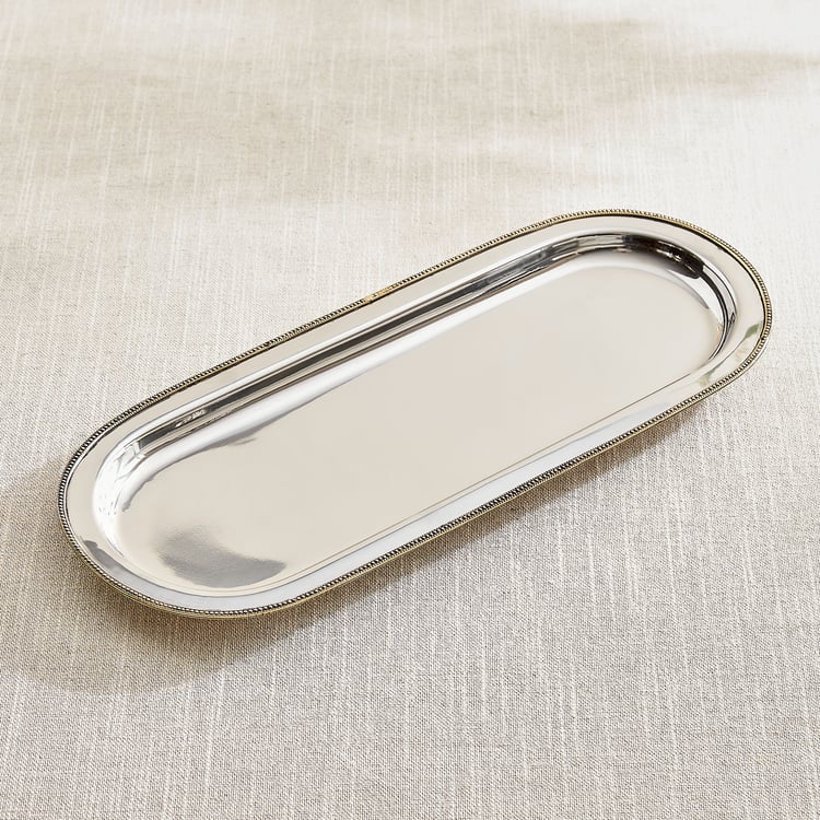 Serveware Bulk Majestic Set of 3 Steel Bowls with Tray