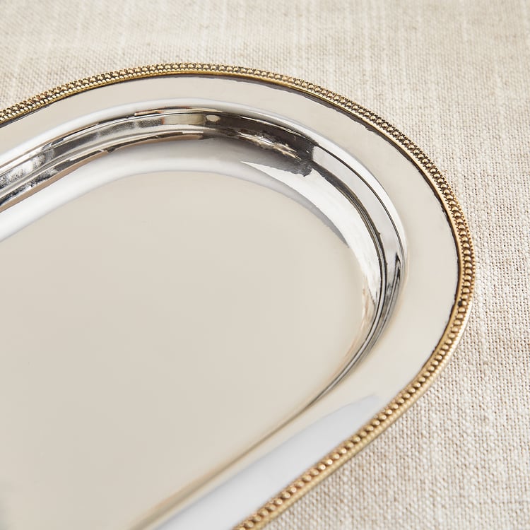 Serveware Bulk Majestic Set of 3 Steel Bowls with Tray