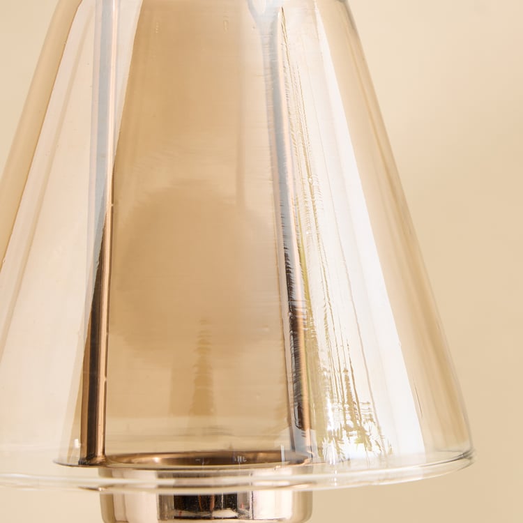 Monalisa Metal and Glass Lamp Shade T-Light Candle Holder - Medium