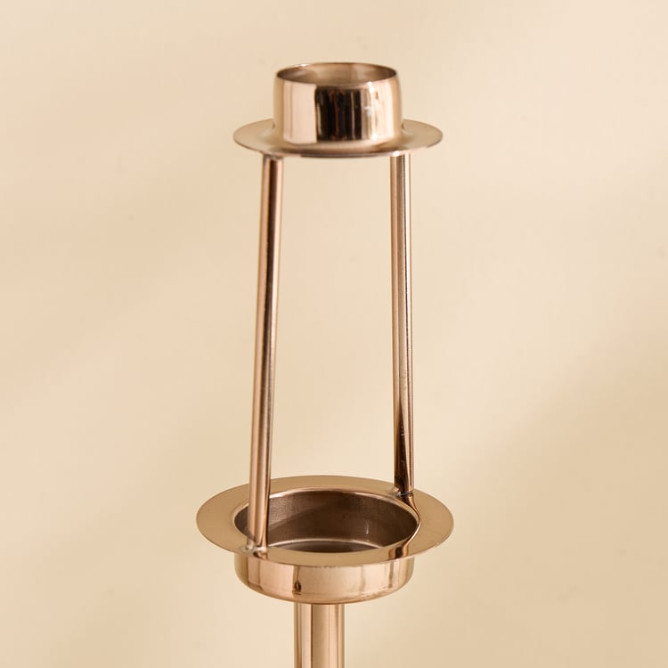 Monalisa Metal and Glass Lamp Shade T-Light Candle Holder - Large