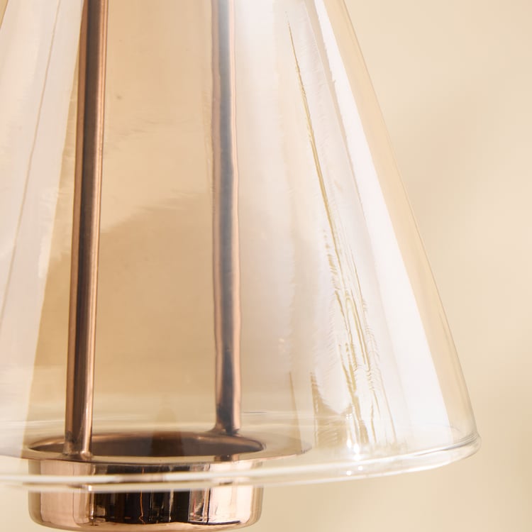 Monalisa Metal and Glass Lamp Shade T-Light Candle Holder - Large