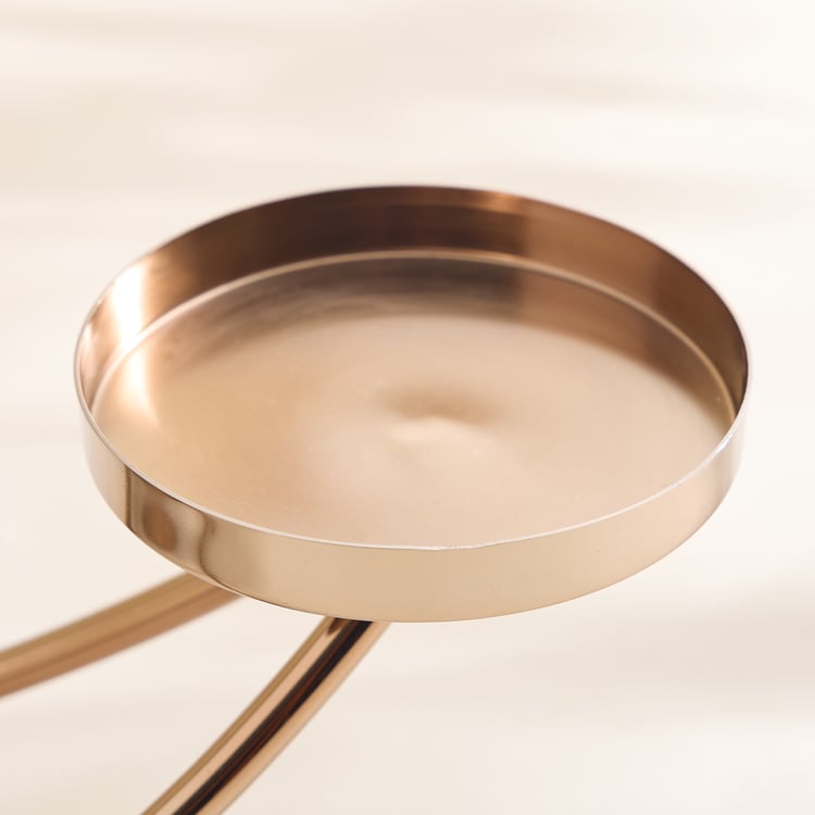 Monalisa Metal and Glass Arc Multi Pillar Candle Holder