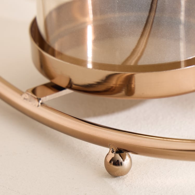 Monalisa Metal and Glass Arc Multi Pillar Candle Holder