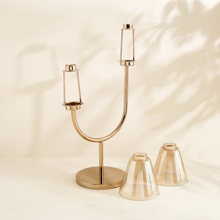 Monalisa Glass and Metal Multi T-Light Holder