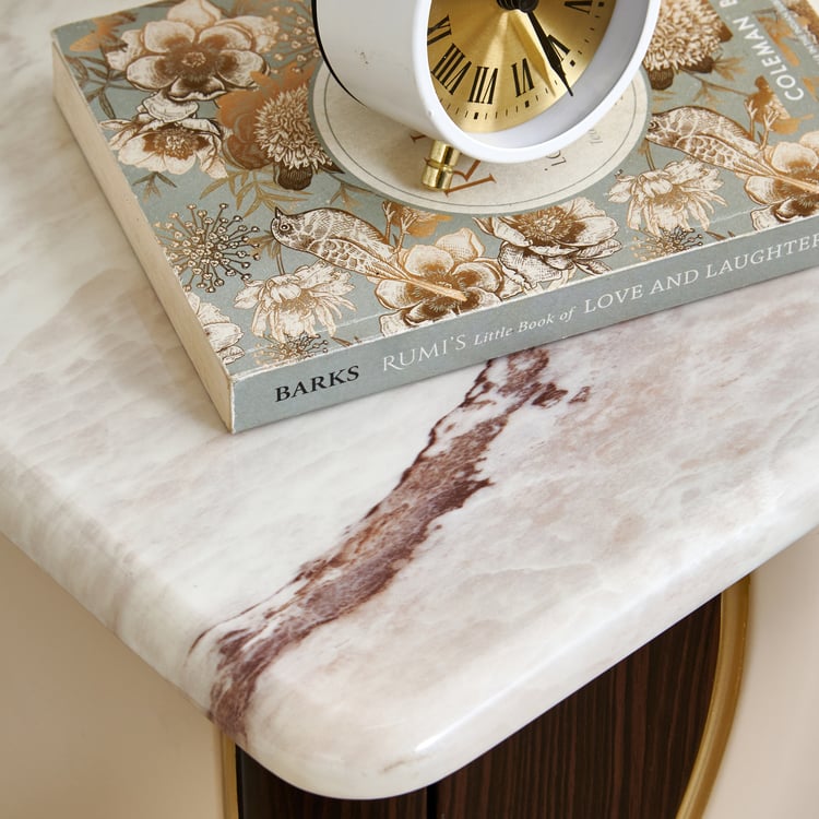 Monalisa Bedside Table with Drawers - Brown