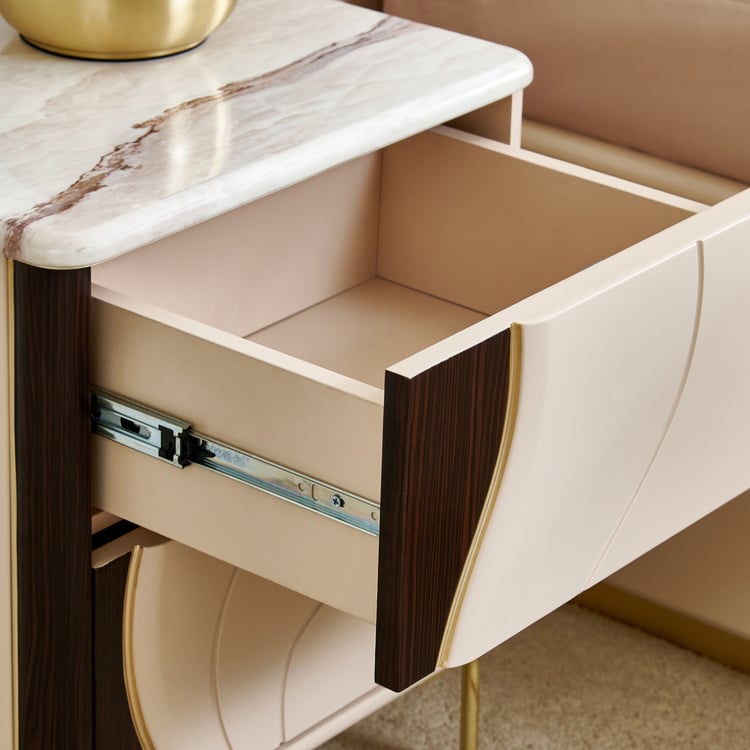 Monalisa Bedside Table with Drawers - Brown