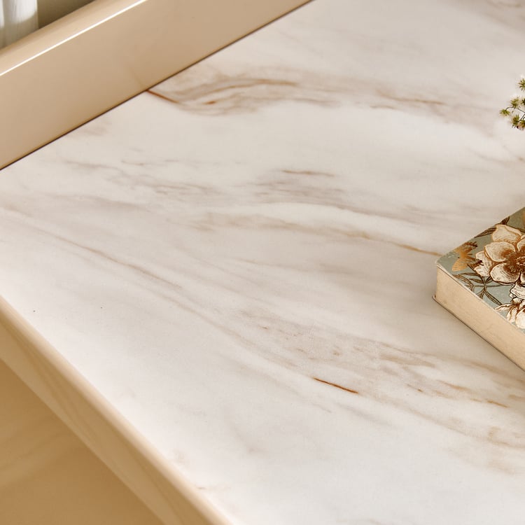 Ivy Bedside Table with Drawers - Brown