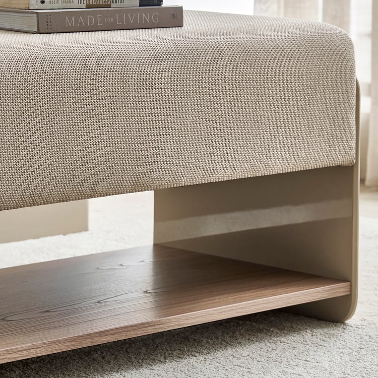 Ivy Fabric Bed Bench - Walnut