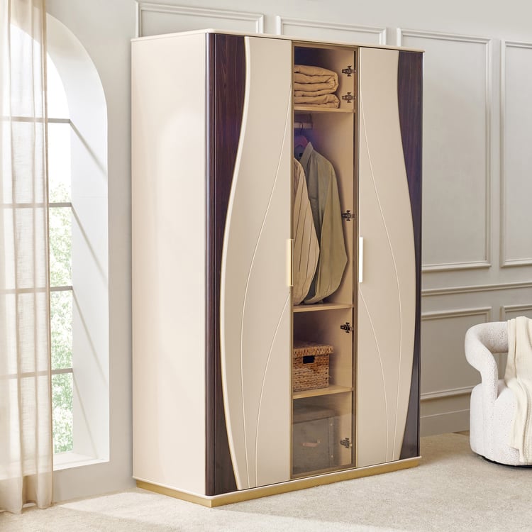 Monalisa 3-Door Wardrobe - Brown