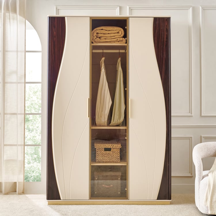 Monalisa 3-Door Wardrobe - Brown