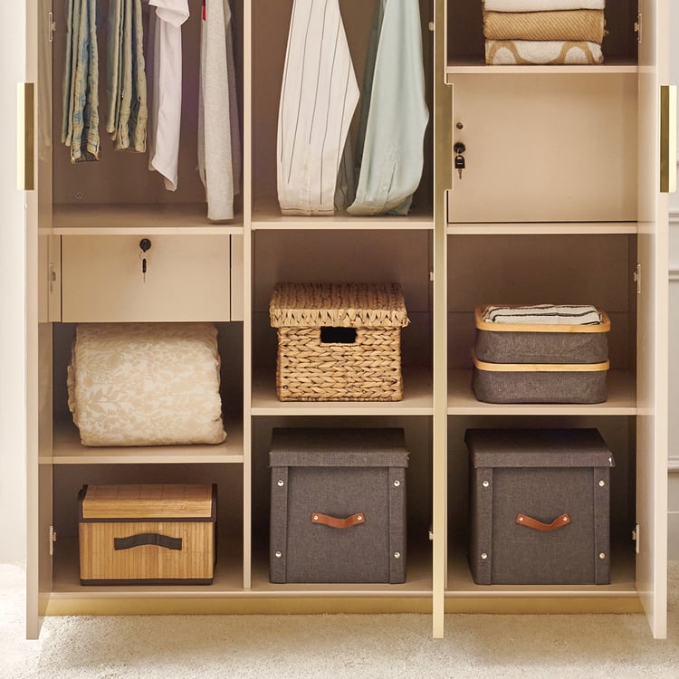 Monalisa 3-Door Wardrobe - Brown