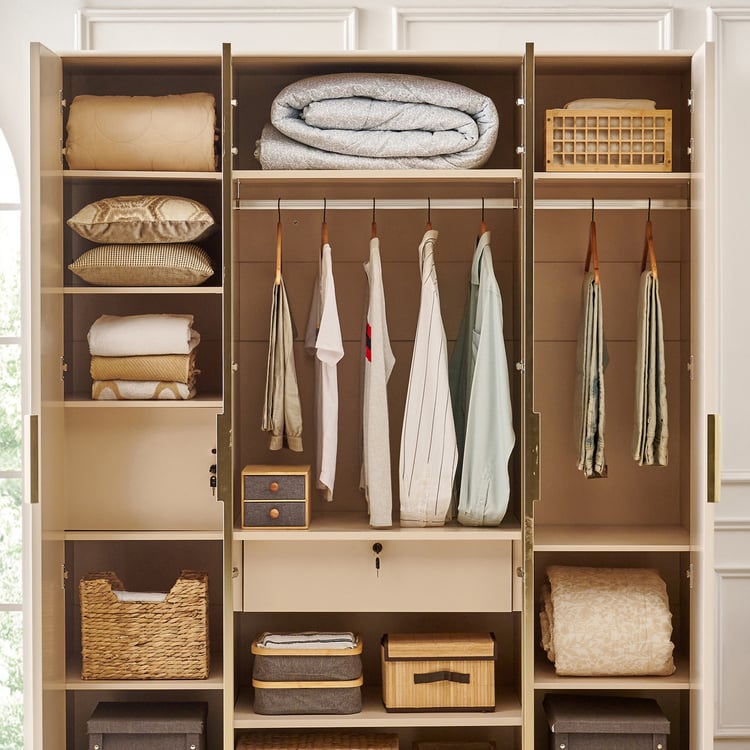 Monalisa 4-Door Wardrobe - Brown