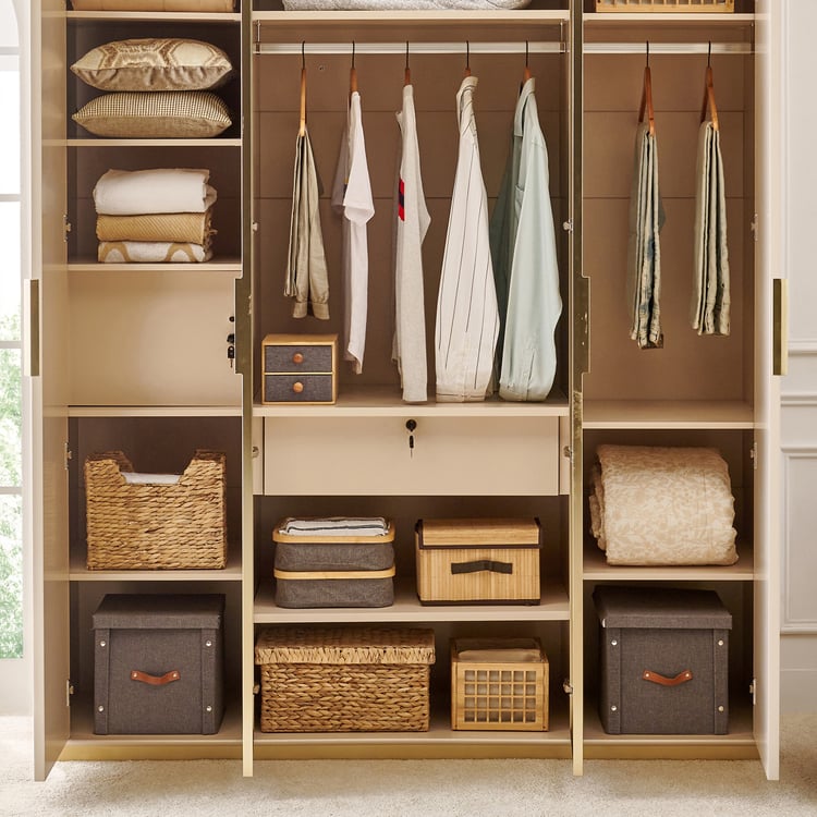 Monalisa 4-Door Wardrobe - Brown