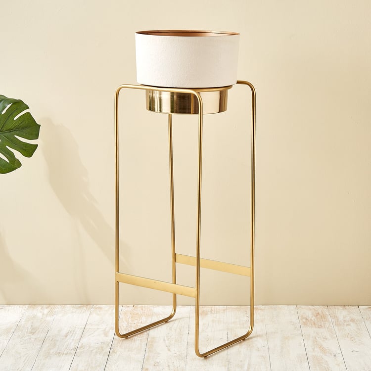 Gardenia Ferra Set of 2 Metal Floor Planters with Stand