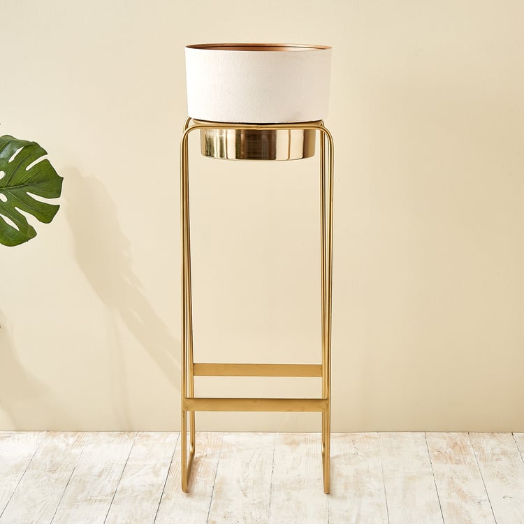 Gardenia Ferra Set of 2 Metal Floor Planters with Stand