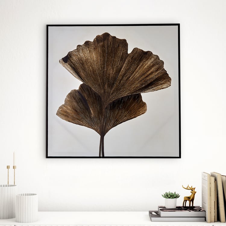 Artistry Cocoa Canvas Flower Picture Frame - 60x60cm