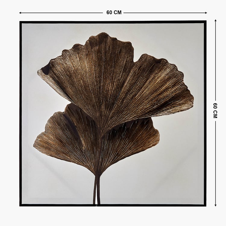 Artistry Cocoa Canvas Flower Picture Frame - 60x60cm