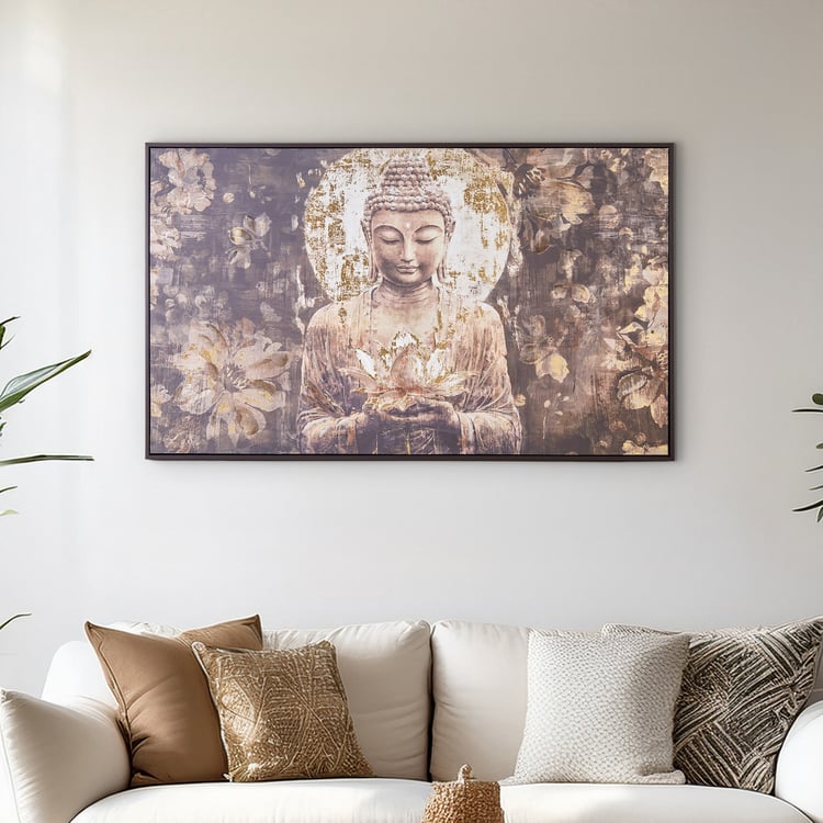Artistry Cocoa Canvas Buddha Picture Frame - 100x60cm