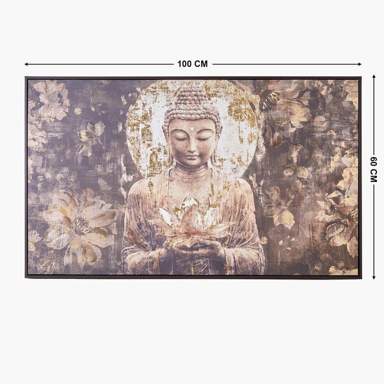 Artistry Cocoa Canvas Buddha Picture Frame - 100x60cm