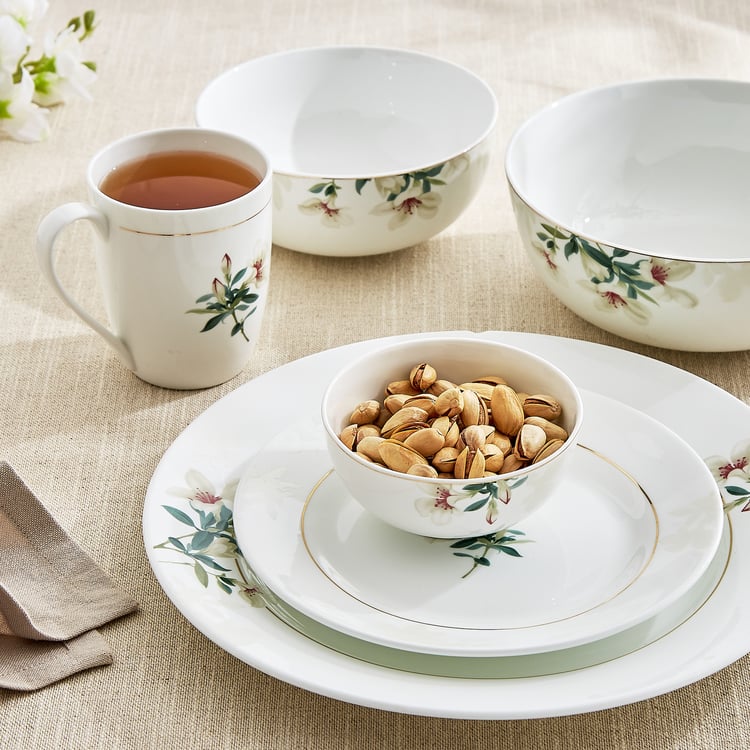 Amara Azalea Maya Bone China Floral Print Katori - 240ml